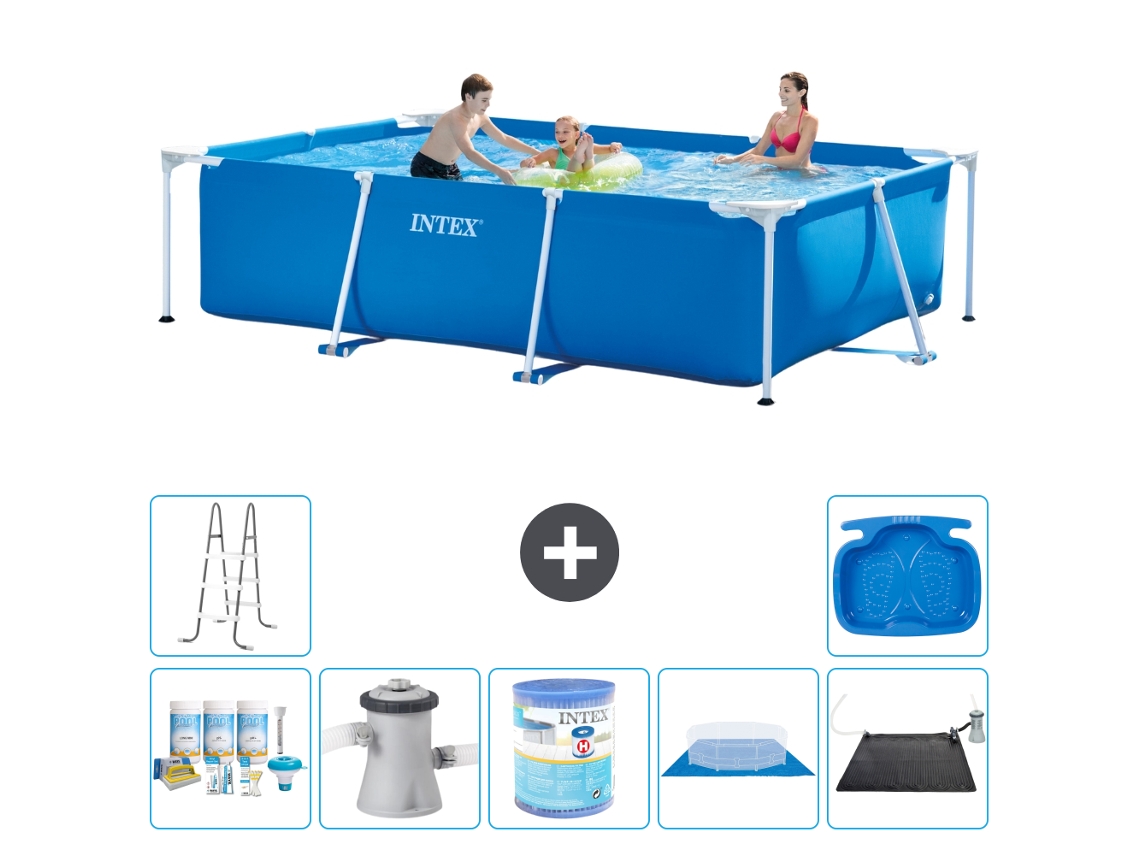 Piscina com Estrutura Retangular 300x200x75 Cm 8 peças S40205 INTEX