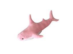 Primerox almofada Tubarão Pelúcia Macia Fofa Presente Decor Quarto Rosa 45cm
