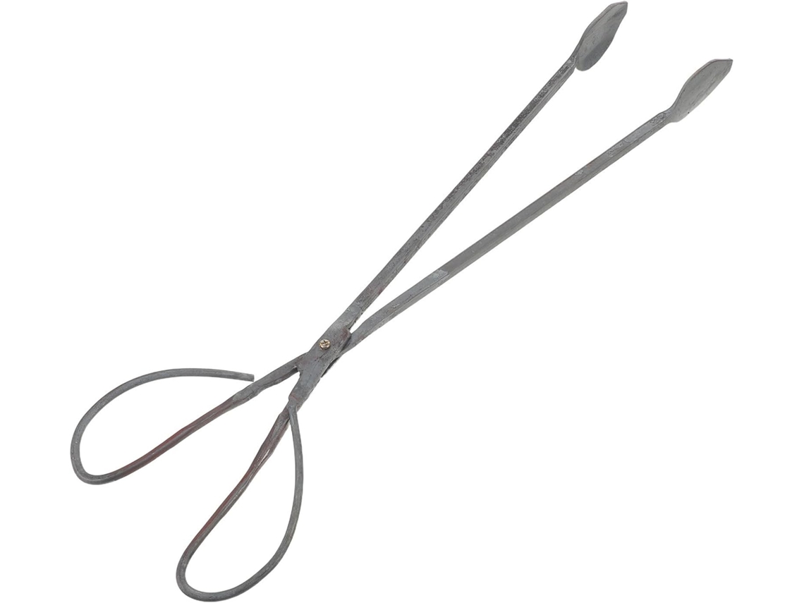 Pinça Para Lenha Sherchpry, Em Ferro Reforçado, 52cm, Com Cabo Confortável Para Churrascos E Lareiras Externas, Ideal