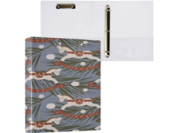 Pacote com 1 Pasta de 3 Argolas 2,5 Cm Bolsos Internos, 1/2 Pastas Escolares, Capa Dura, Estampas Natalinas 27