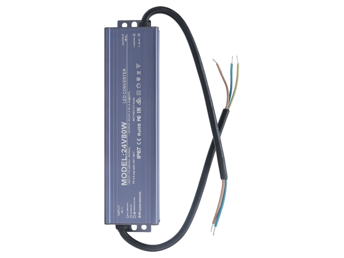 Transformador Driver Led À Prova D'água 24v 3.3a