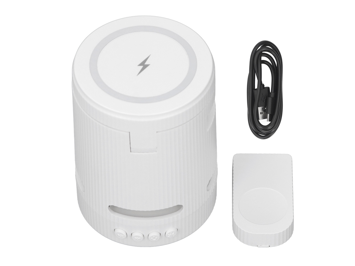 Dock de carregamento 4 em 1 LAXISCREED com alto falante Bluetooth RGB magnético