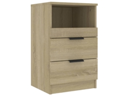 Bedside Cabinet, Bedside Cabinets Vidaxl Marrom Compensado (n/a)