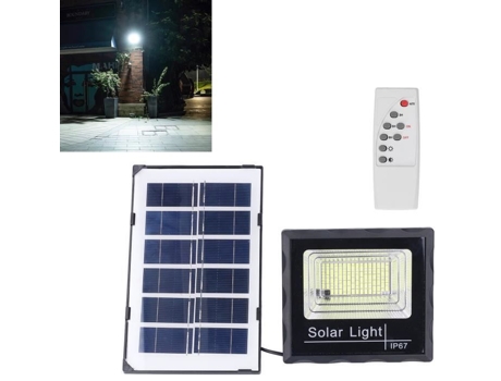 Che Luz de Parede Solar 100 Led de Alto Brilho 50W Lâmpada Solar Externa À Prova D'Água para Jardim Pátio Rua VBESTLIFE