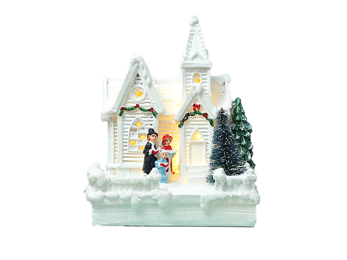 Laxiscreed Shining Small House Estilo Branco Com Luz Quente Para Ambiente Elegante E Sofisticado