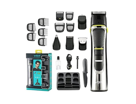 Kit profissional multifuncional para cortar cabelo e barba V-100 à prova d'água