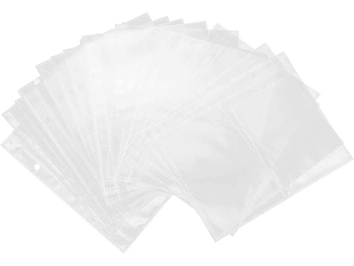 20 Pochetes Photo De Rechange Transparentes 10 Cm Protection Perforée Para Álbuns De Anneaux Acessórios Para