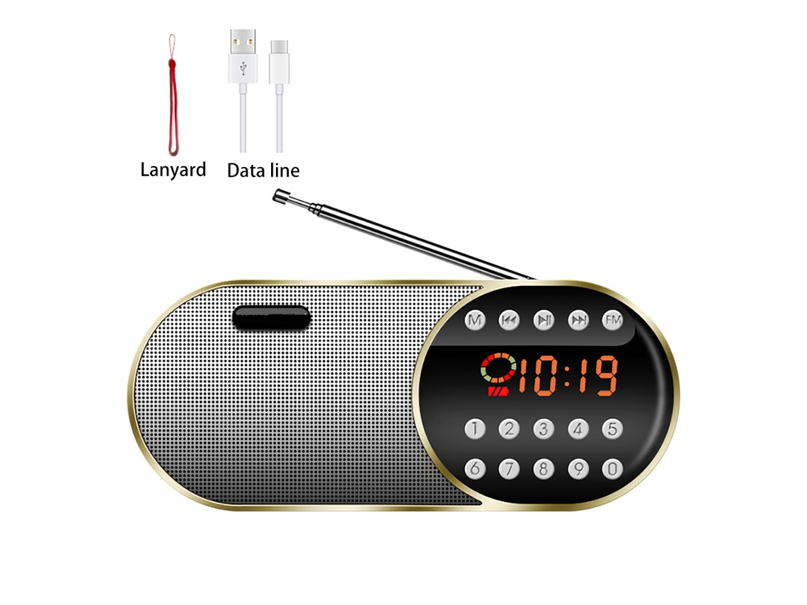 Rádio LAXISCREED Walkman Alto falante Portátil