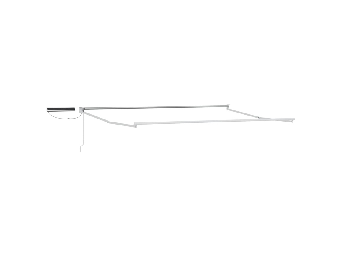 Conjunto 1 Toldo Externo Vidaxl Branco Alumínio (4 × 3 M)