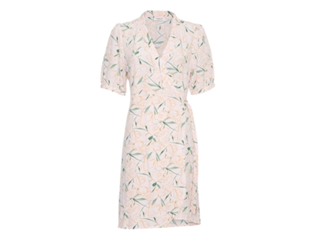 Vestido de Mulher MOSS COPENHAGEN Embrulho Tenya Lyvia Wrap Branco (S)