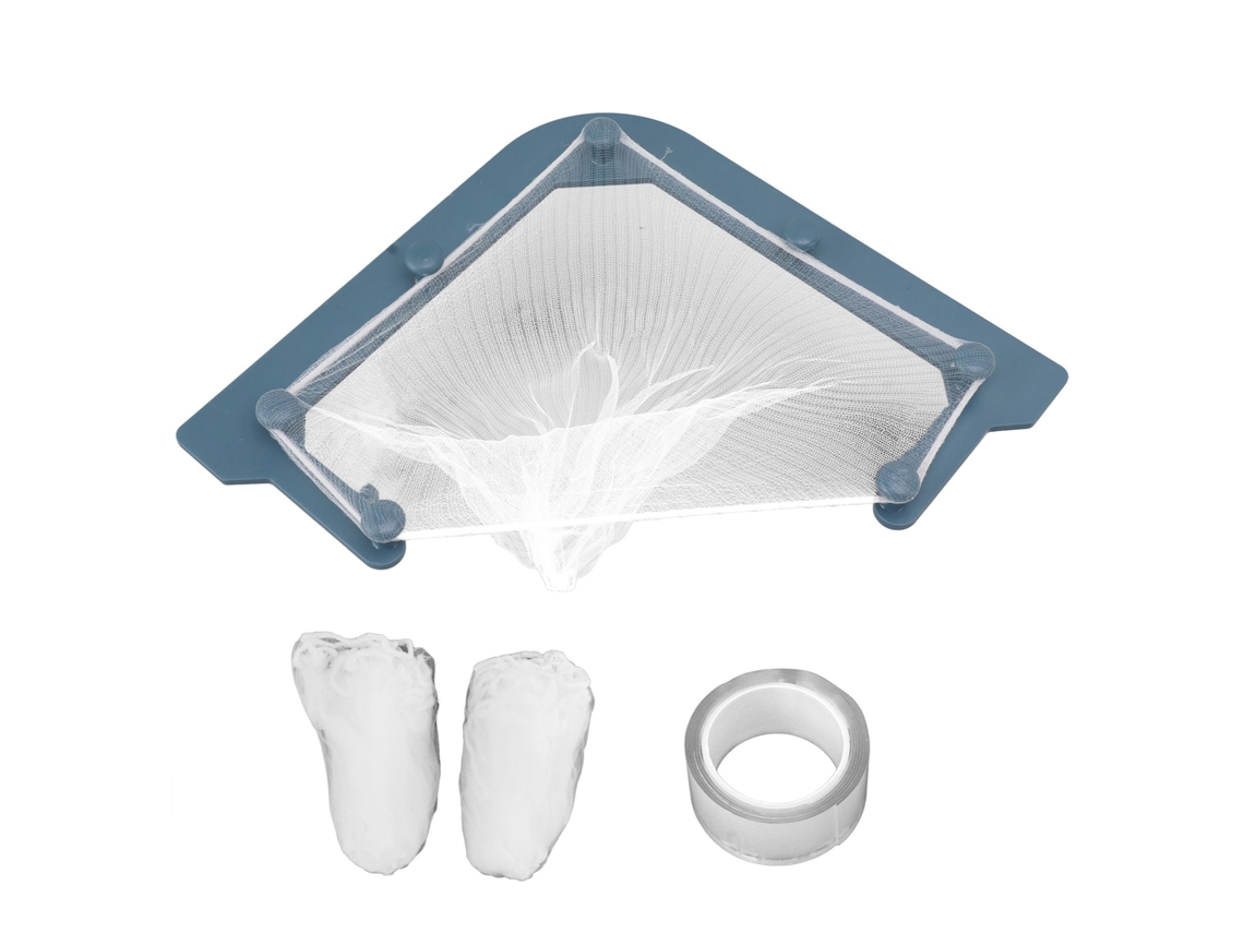 2 Conjuntos Filtro Triangular Holder Estable Con 100 Bolsas Colador De Fregadero Azul