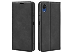 Capa De Couro Magnética Retrô Para Samsung Galaxy A03 Core