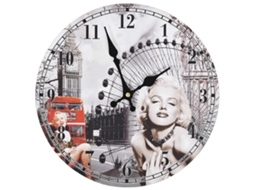 Wall Clock, Wall Clocks Vidaxl Multicolor Mdf (30 Cm)