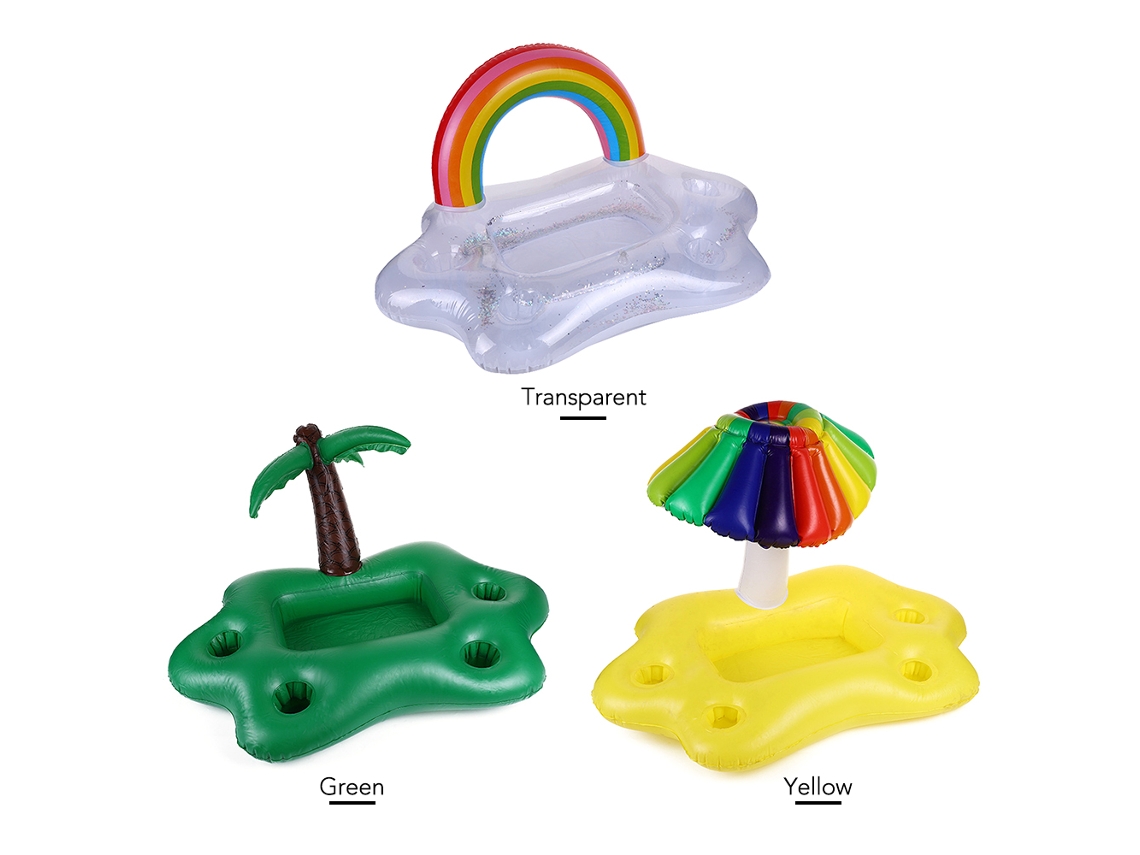Mali suporte Flutuante para Bebidas e Alimentos Inflável com Compartimento de Gelo para Piscina Festa Acessórios