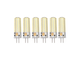 6pcs Lâmpada Led Gy6.35 7w 12v 700lm 72leds Luz Branca 6000k 6500k para Lustres Plafons