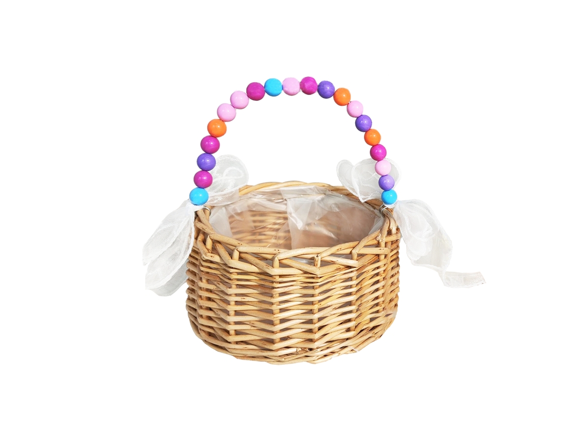 Laxiscreed Cesto De Armazenamento Rattan Com Alça De 15cm Para Casamentos E Presentes De Noiva
