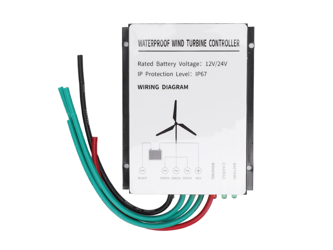 Controlador De Turbina Eólica 400w Resistente À Água Ip67 Regulador 12v 24v Para Gerador Eólico