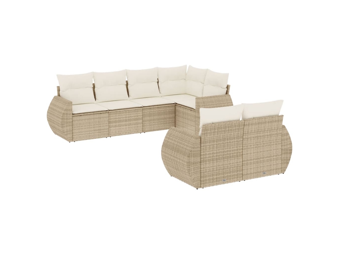 Garden Sofa Set, Garden Sofa Sets Vidaxl Bege Rattan / Vime (n/a)