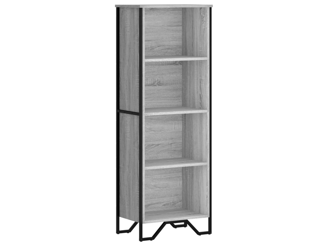 Bookcase, Bookcases Vidaxl Cinzeto Madeira Processada (n/a)