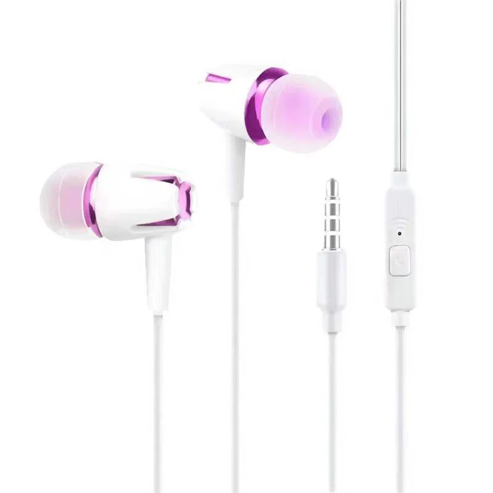 Auriculares Intra com Cancelamento de Ruído e Microfone, Preto e Rosa, Compatíveis com Telemóveis e Computadores