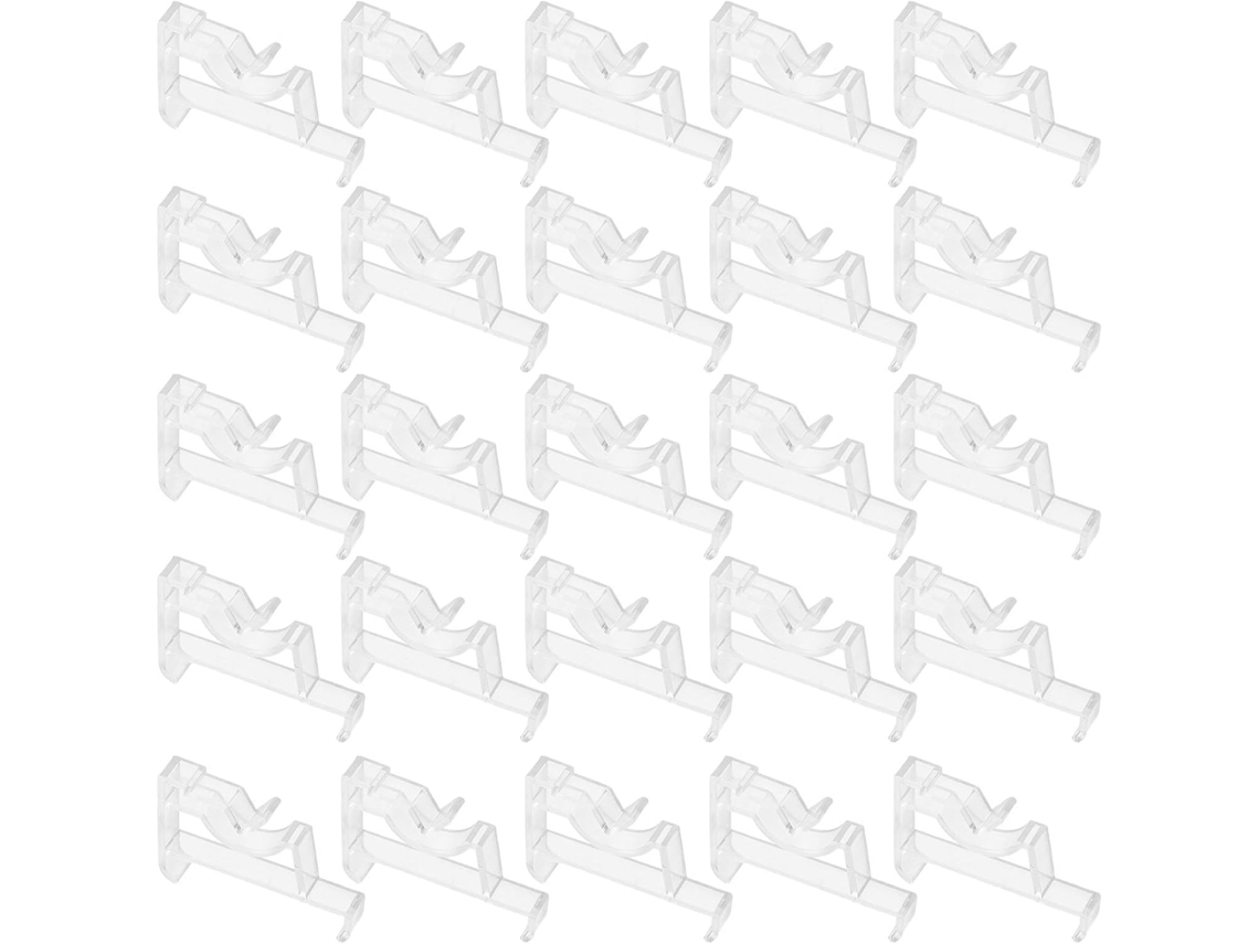 Nuobesty Conjunto De 40-presilhas Acrílico Para Persianas, Compatíveis Com Varões De 5cm 2-polegadas, Fácil Manutenção