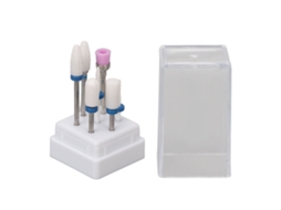 7pcs Brocas De Fresadora De Unhas Cerâmica Remove Cutículas Com Caixa De Armazenamento 7 Buracos Para Artistas E Iniciantes