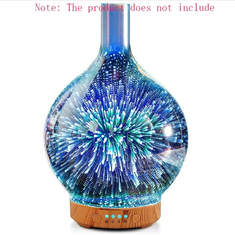 Difusor De Aromas Em Vidro 3d Em Formato De Fogos De Artifício (de Madeira) Com Luz Noturna De 7 Cores.