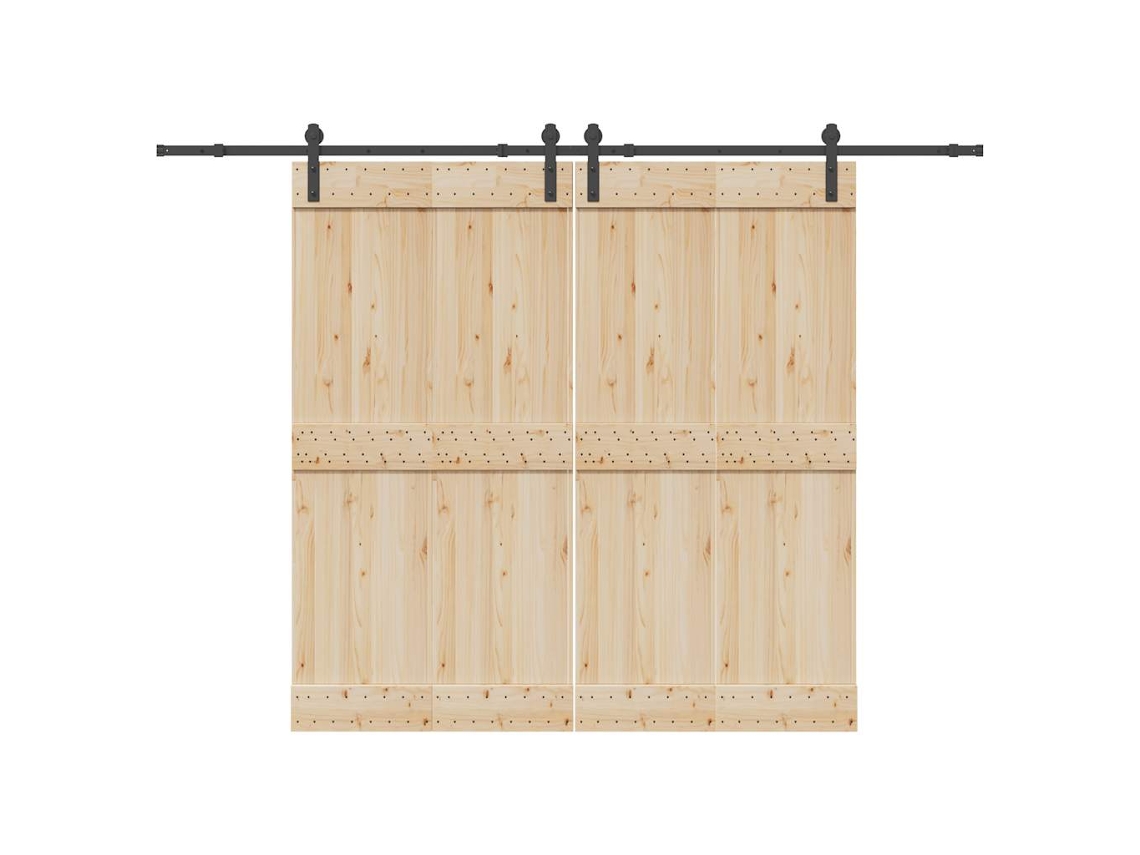 Vidaxl Kit De Ferragens Para Porta Deslizante 305 Cm Aço Preto