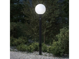 Vidaxl Luminária De Poste Com Sensor E Tomada, 120 Cm, Preta, Ip44