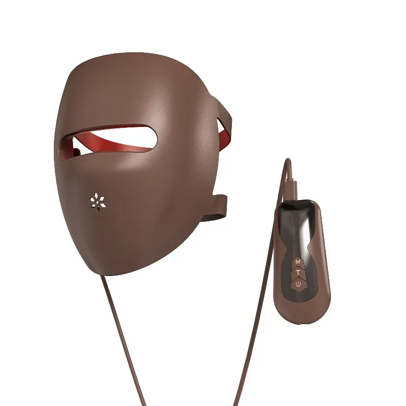 Máscara facial de silicone com LED para fototerapia e cuidados com a pele.