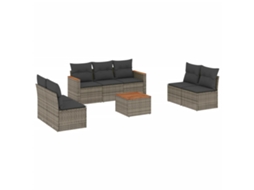 Garden Sofa Set, Garden Sofa Sets Vidaxl Cinzeto Rattan / Vime (n/a)