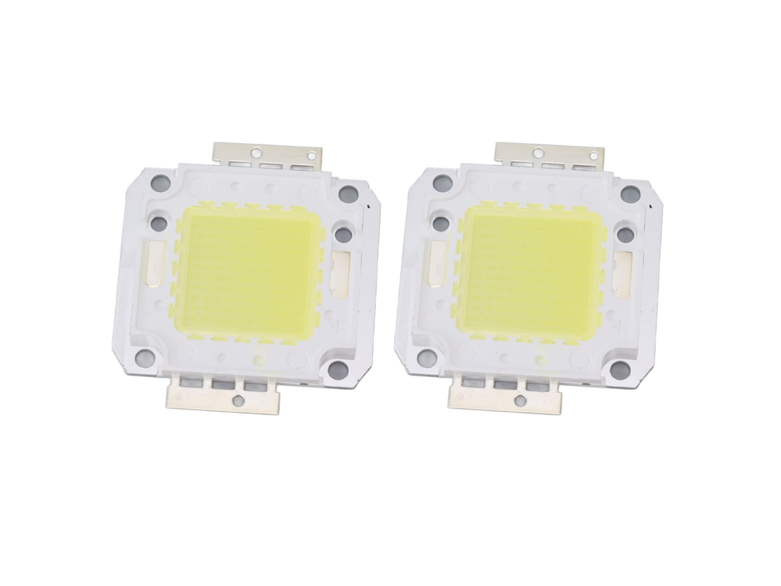 2026 2 Peças de Chip Led Cob 100w 9600lm 6000k 32 36v para Lâmpadas de Projeção Led Pérolas de Luz Led