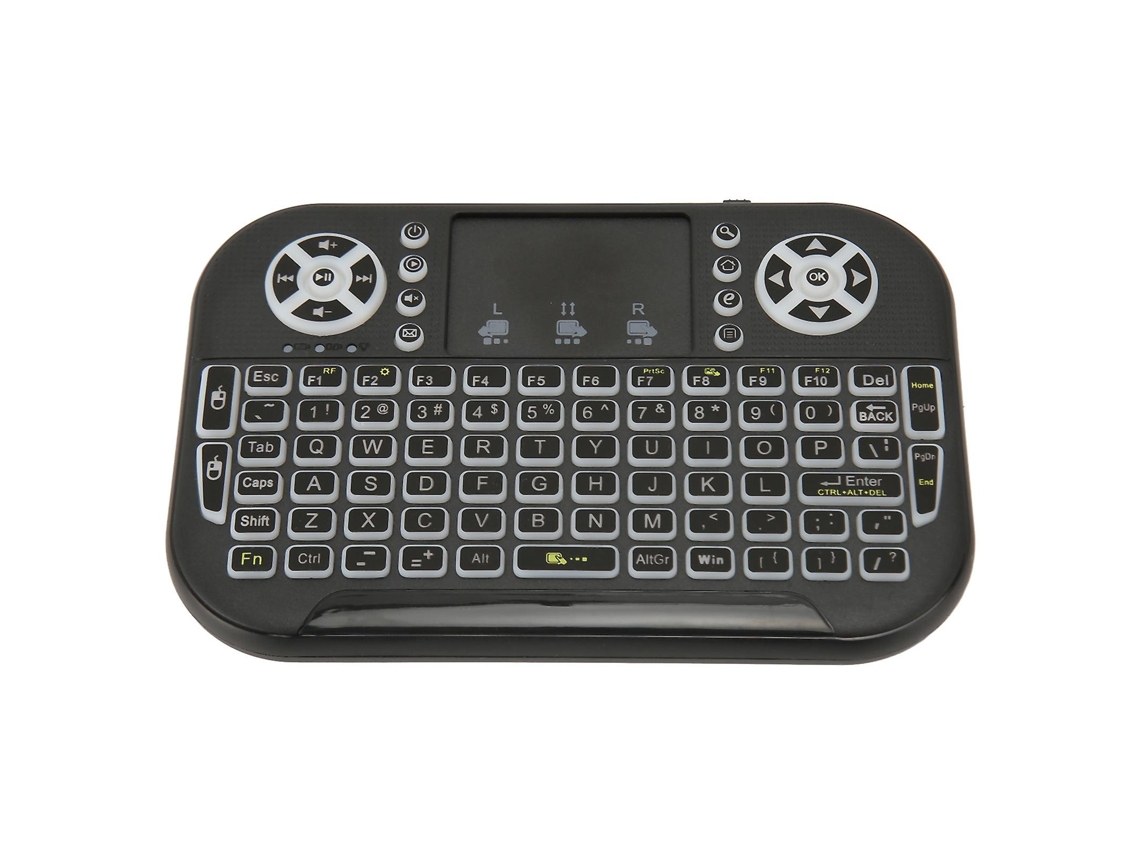 Mini teclado sem fio Bluetooth de 2,4 GHz com touchpad retroiluminado e controle remoto para laptop, PC e TV Box Slowmoose