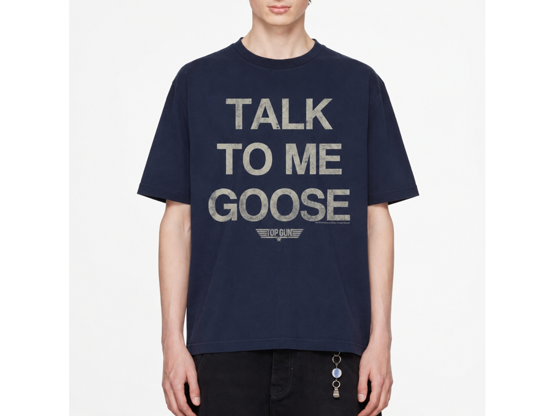 Rockinstone Top Gun Movie Talk Goose Navy Adult T-shirt Size:s