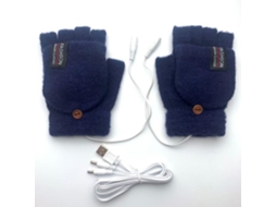 Luva de Tela de Toque Azul Marinho Luvas Aquecidas de Malha Usb Luva Aquecida Elétrica Dedo Inteiro e Meio Novo Coll YWEI