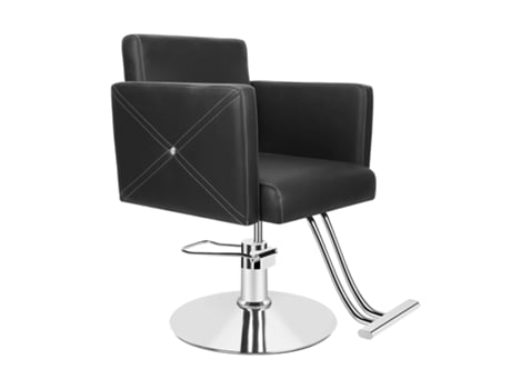 Cadeira De Cabeleireiro Hidráulica Para Trabalhos Pesados Cadeira De Salão Com Rotação De 360° Flasidu, Altura Ajustável, Pele Sintética
