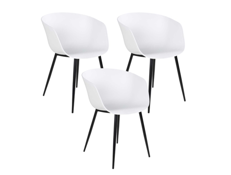 6 poltronas de jardim RODA brancas HOUSE NORDIC