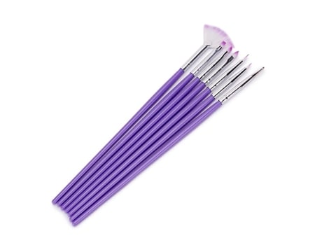7pcs Roxo Nail Art Design Pincéis Pintura Desenho Ferramenta Pontilhada Para Manicure Art Lalic