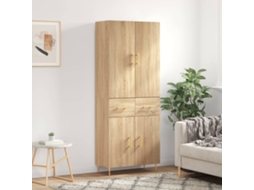 Vidaxl Armário Alto 69,5x34x180 Cm Derivados De Madeira Cor Sonoma