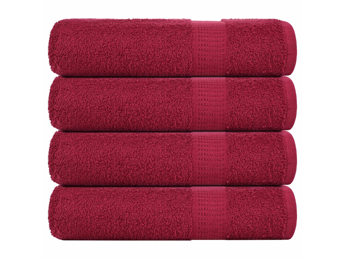 Shower Towel, Shower Towels Vidaxl Vermelho Algodão (70 X 140 Cm)
