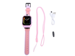 Relógio Inteligente Infantil Hd Touchscreen Câmera Ip68 À Prova D'água Silicone Presente Rosa