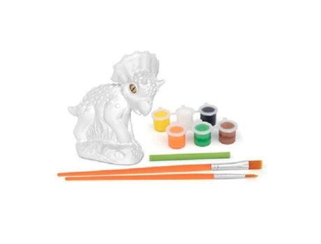 Kit Artístico Creativo Triceratops Pinta Figura De Dinosaurio Dinosart P22