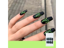 Unhas Falsas De Flama Artificial A Prova D'água Moda Prensáveis ​​afixáveis ​​naturais Dedicadas7