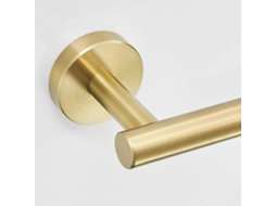 Suporte de Papel Higiênico Nova Line Dourado em Aço Inoxidável, Fixo na Parede