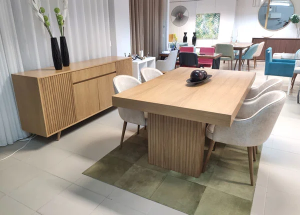 Mesa de Refeição CRISPALMOVEL Andrea (Castanho - Madeira - 180 x 110 cm)