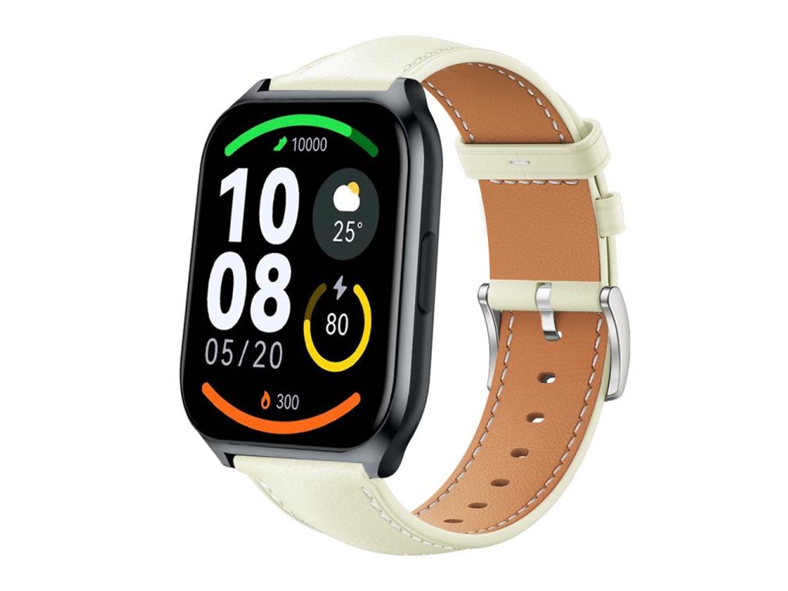 Bracelete para Xiaomi Haylou Ls09b / Ls05s / Ls10 XIAOMOYU em Couro Preto (22mm)