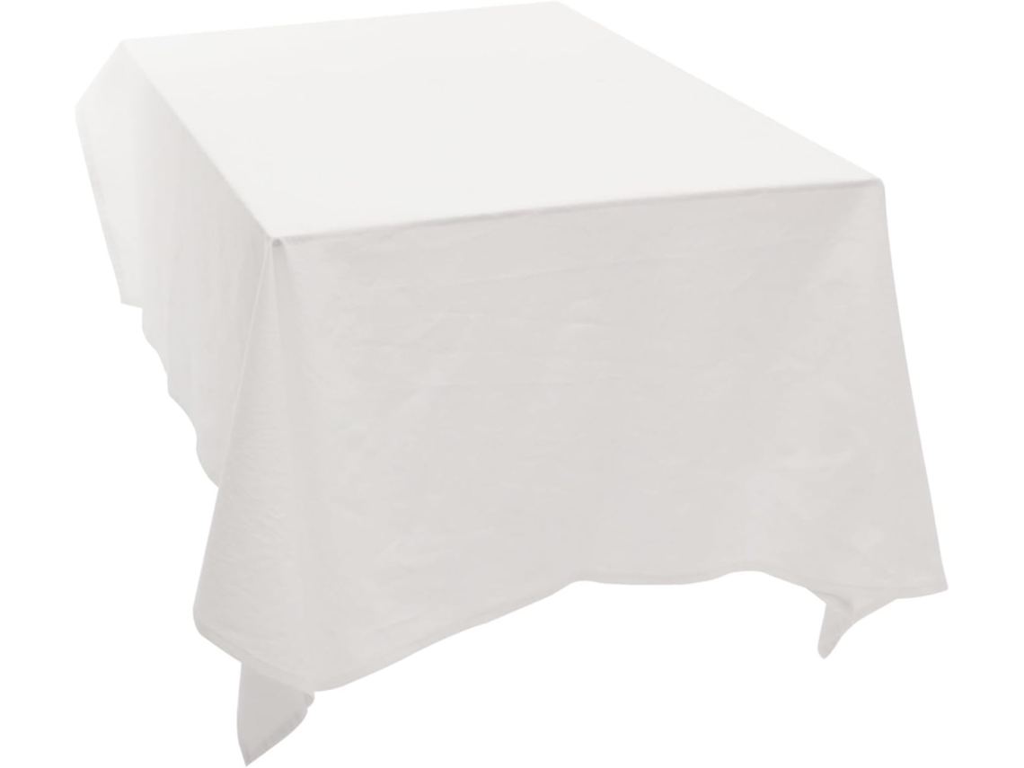 Toalha De Mesa Vicasky Chic Em Algodão Branco, Estilo Retrô Simples Para Bares E Festas.