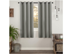 Cortinas Curtas Blackout Para Sala De Estar, Quarto E Cozinha, Com Ilhós, Cortinas Decorativas Pequenas De Cor Sólida A