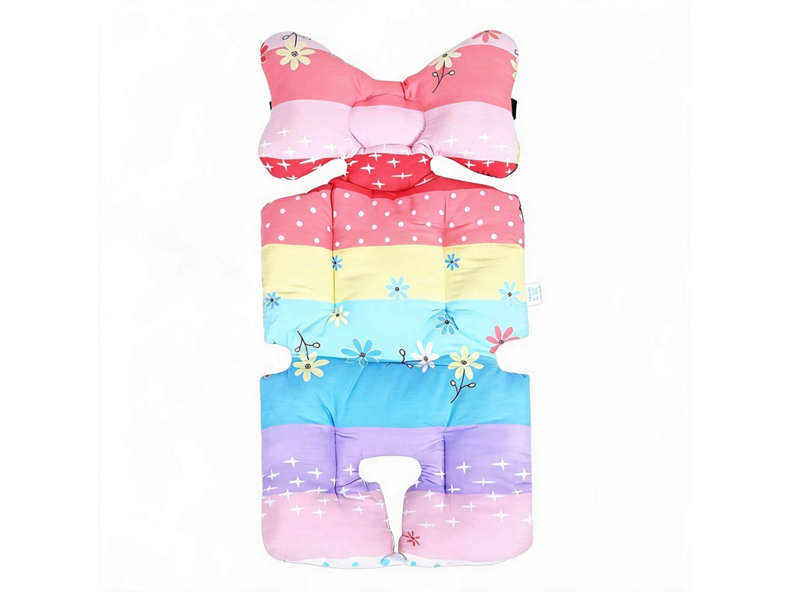 Almofada de Assento para Carrinho de Bebê HENTEN HOME Universal Respirável Algodão, Tapete Dupla Face 75x38cm