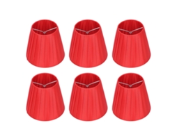 Abajures Modernos Em Tecido Vermelho Para Lustres De Cristal E Arandelas (6 Peças)-aquaforge